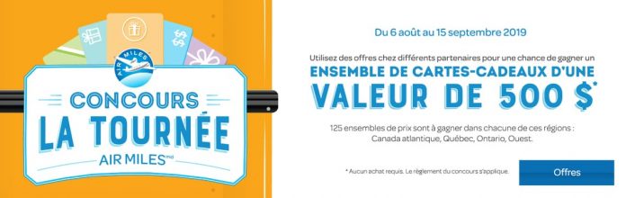 Concours Air Miles La Tournée Concours Air Miles La Tournée