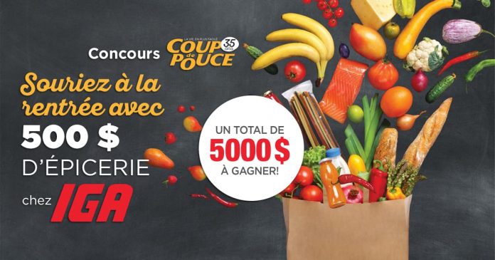 Concours 35e Coup De Pouce X IGA Concours 35e Coup De Pouce X IGA