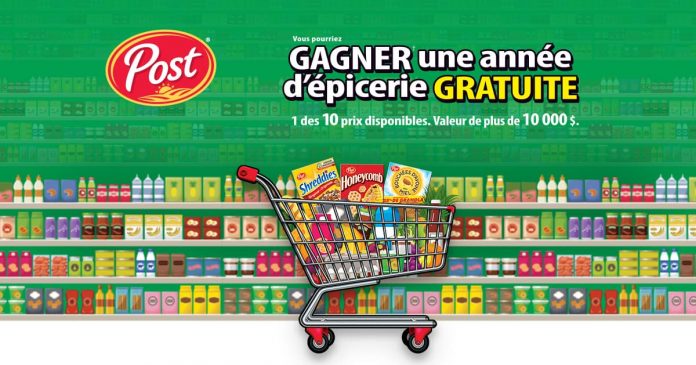 Concours Post Foods Une Année d'Épicerie Gratuite Concours Post Foods Une Année d'Épicerie Gratuite