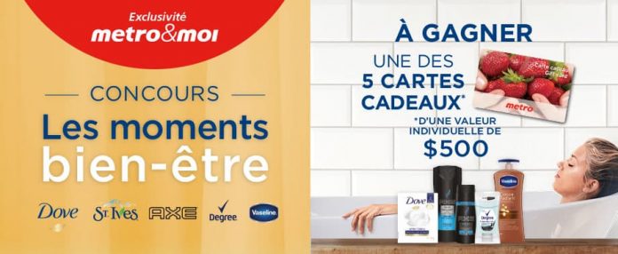 Concours Metro Les Moments Bien-Être Concours Metro Les Moments Bien-Être