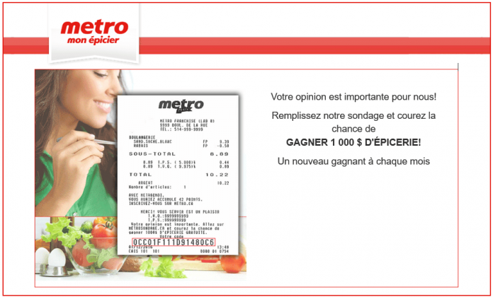 Concours Métro Sondage (MetroSondage.ca) Concours Métro Sondage (MetroSondage.ca)