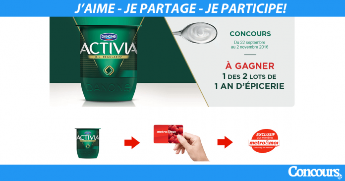 Concours Metro Et Activia (Metro.ca/Activia) Concours Metro Et Activia (Metro.ca/Activia)