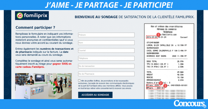 Concours Opinion FamiliPrix (Opinion.FamiliPrix.com) Concours Opinion FamiliPrix (Opinion.FamiliPrix.com)