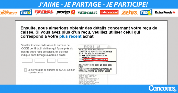 Concours Opinion Sur Le Magasin (OpinionSurLeMagasin.ca) Concours Opinion Sur Le Magasin (OpinionSurLeMagasin.ca)