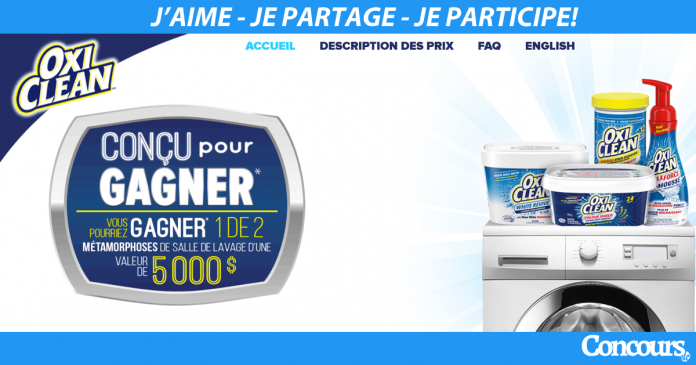 Concours Conçu Pour Gagner d'OxiClean (ConcuPourGagner.ca) Concours Conçu Pour Gagner d'OxiClean (ConcuPourGagner.ca)