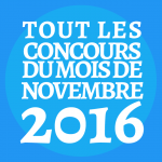 Tout Les Concours Du Mois De Novembre 2016