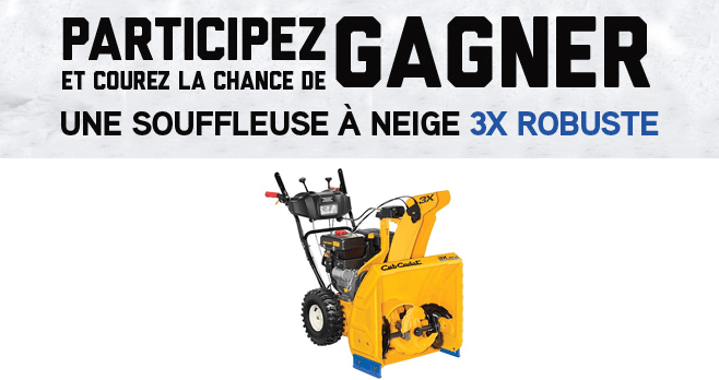 Concours Souffleuse À Neige Cub Cadet (CubCadet.ca/Gagner) Concours Souffleuse À Neige Cub Cadet (CubCadet.ca/Gagner)