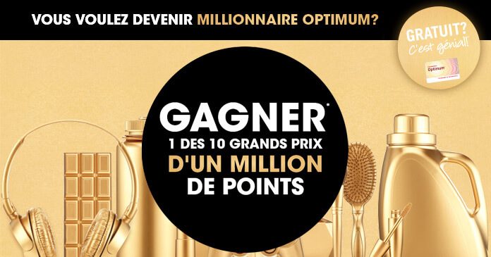 Concours Millionnaire Pharmaprix Optimum (Pharmaprix.ca/Millionnaire) Concours Millionnaire Pharmaprix Optimum (Pharmaprix.ca/Millionnaire)