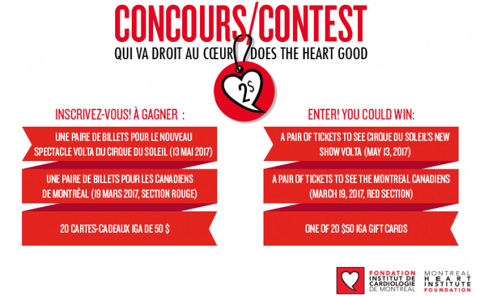 Concours Un 2 $ Qui Va Droit Au Coeur (Woobox.com/3xb26j)