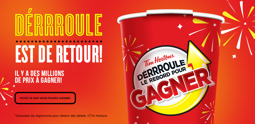Concours Tim Hortons Déroule Le Rebord Pour Gagner 2017 (DerouleLeRebordPourGagner.com)