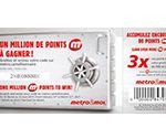 Carte de jeu du Concours Millionnaire Métro