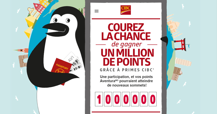 Concours Primes CIBC Un Million De Points (PrimesCIBC.com/Million)