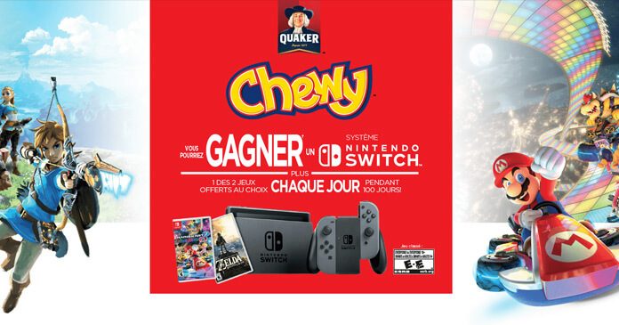Concours Quaker Chewy Nintendo Switch