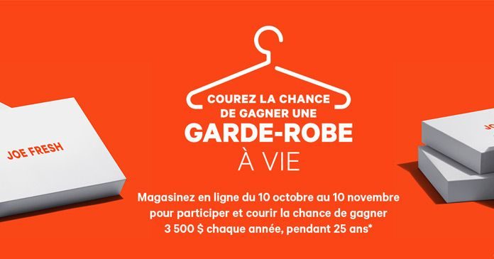 Concours Gagnez Une Garde-Robe À Vie de Joe Fresh Concours Gagnez Une Garde-Robe À Vie de Joe Fresh