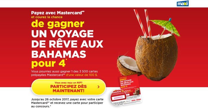 Concours Voyage De Rêve Aux Bahamas de Maxi Concours Voyage De Rêve Aux Bahamas de Maxi