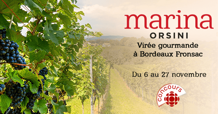 Concours Marina Orsini Virée Gourmande à Bordeaux Fronsac Concours Marina Orsini Virée Gourmande à Bordeaux Fronsac