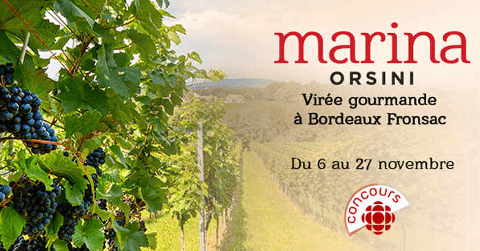 Concours Marina Orsini Virée Gourmande à Bordeaux Fronsac