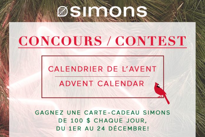 Concours Calendrier de l’Avent Simons 2017 Concours Calendrier de l’Avent Simons 2017
