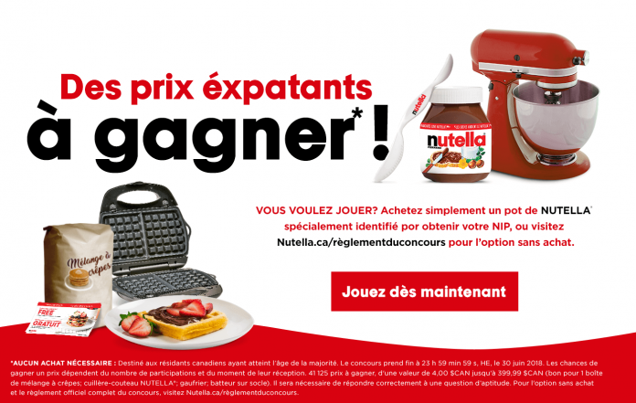 Concours NUTELLA Programme De Crêpes Concours NUTELLA Programme De Crêpes