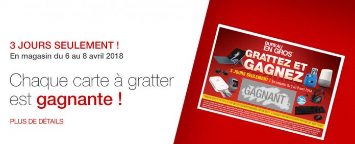 Concours Grattez Et Gagnez de Bureau en Gros Concours Grattez Et Gagnez de Bureau en Gros