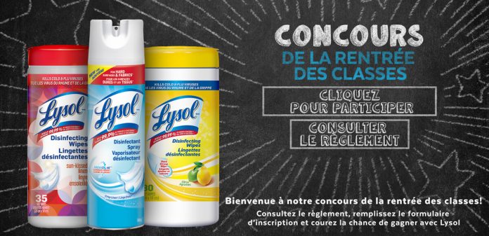 Concours Lysol De La Rentrée Des Classes Concours Lysol De La Rentrée Des Classes