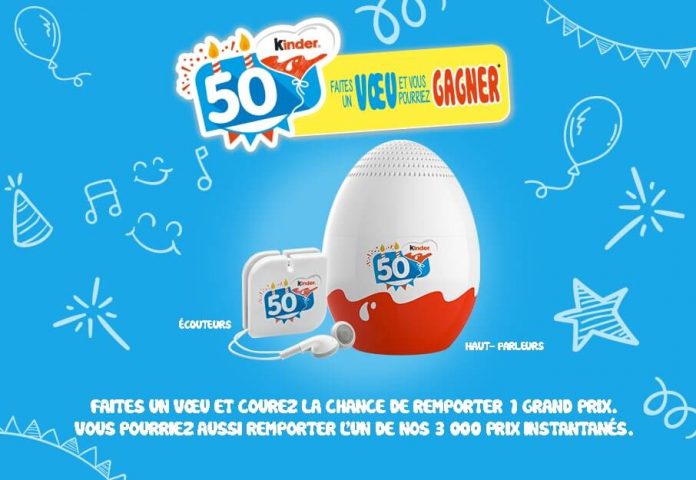 Concours KINDER SURPRISE 50e Anniversaire Concours KINDER SURPRISE 50e Anniversaire