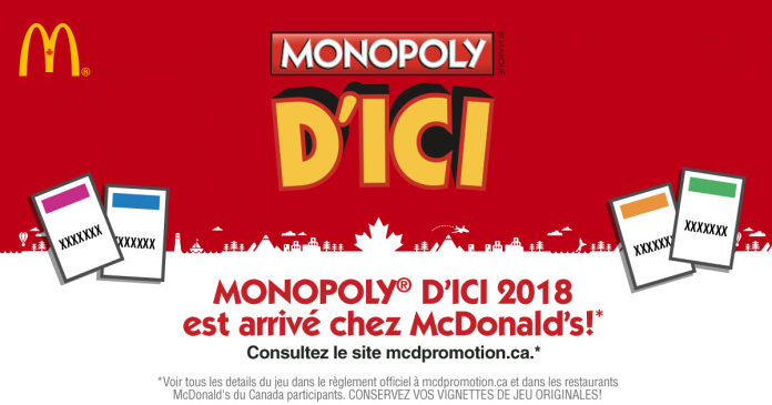Concours McDo Monopoly 2018 Concours McDo Monopoly 2018