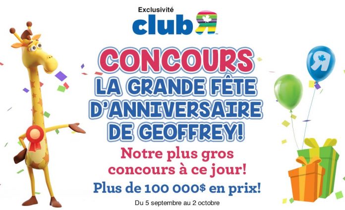 Concours Toys R Us Grande Fete D Anniversaire De Geoffrey Concoursetc