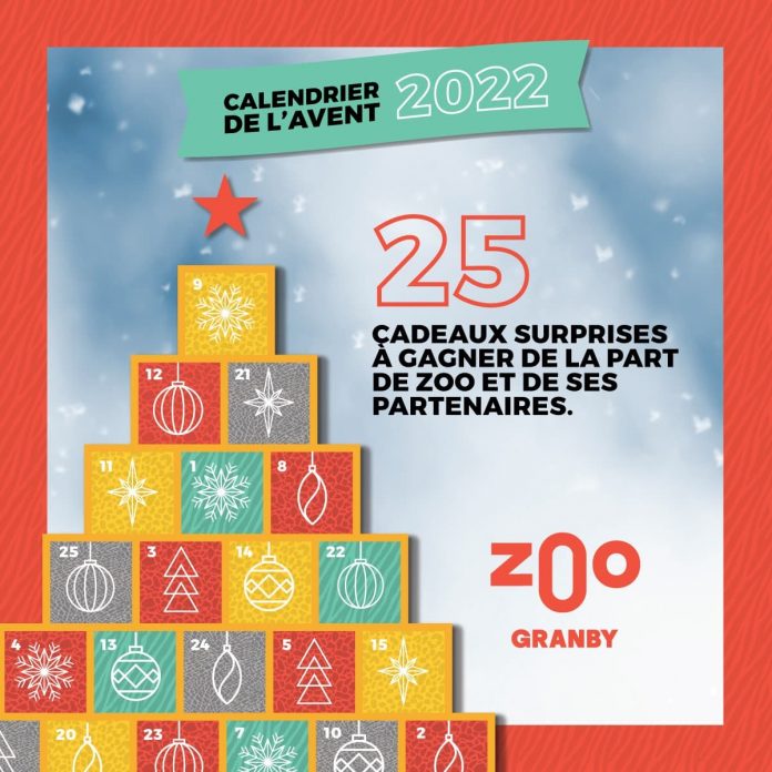 Concours Zoo de Granby Calendrier de l'Avent 2022 Concours Zoo de Granby Calendrier de l'Avent 2022
