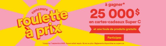 Concours SuperC.ca Roulette À Prix Concours SuperC.ca Roulette À Prix