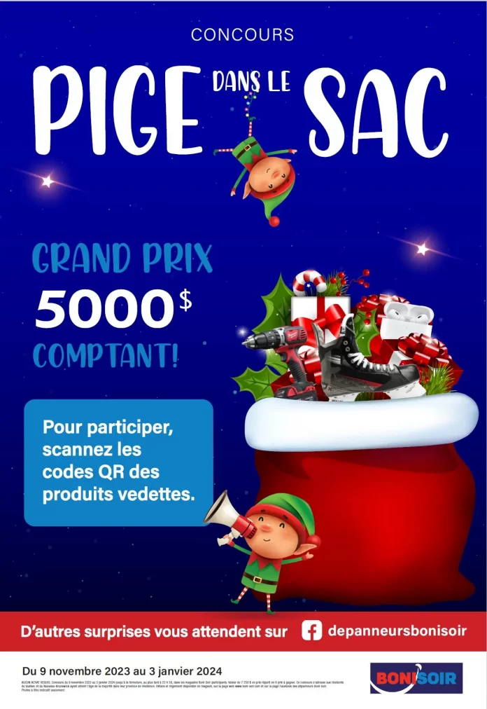 Concours Dépanneur Boni Soir Pige Dans Le Sac 2023 ConcoursEtc