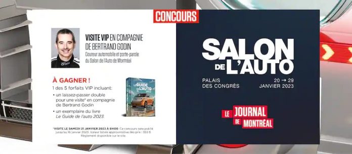 Concours Journal de Montréal Salon De l'Auto 2023