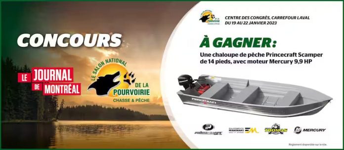 Concours Journal De Montréal Salon National de la Pourvoirie Chasse & Pêche 2023 Concours Journal De Montréal Salon National de la Pourvoirie Chasse & Pêche 2023