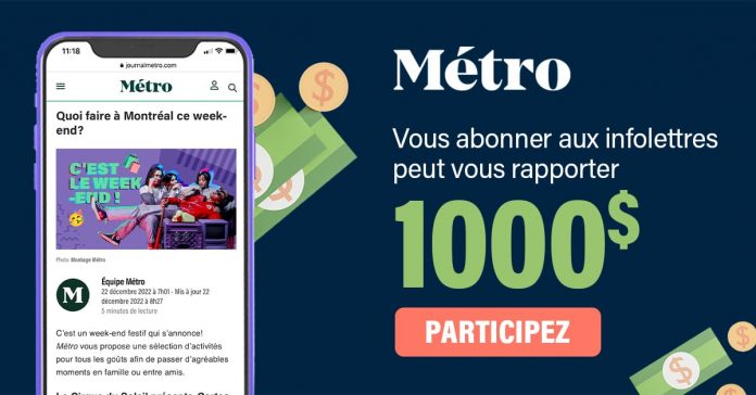 Concours Journal Métro Les Infolettres Du Bonheur 2023 Concours Journal Métro Les Infolettres Du Bonheur 2023