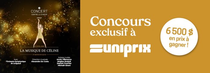 Concours Uniprix La Musique de Céline Concert Contre Le Cancer 2023