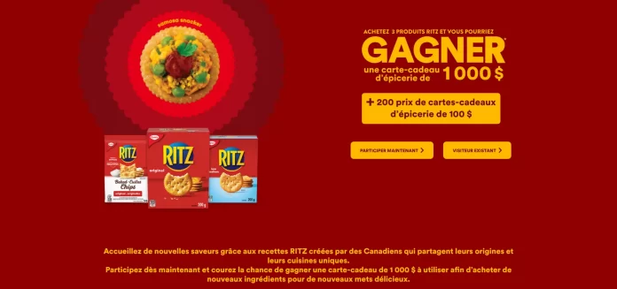 Concours RITZ Accueille De Nouvelles Saveurs 2023 Concours RITZ Accueille De Nouvelles Saveurs 2023
