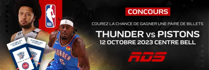 Concours RDS NBA au Centre Bell 2023 Concours RDS NBA au Centre Bell 2023