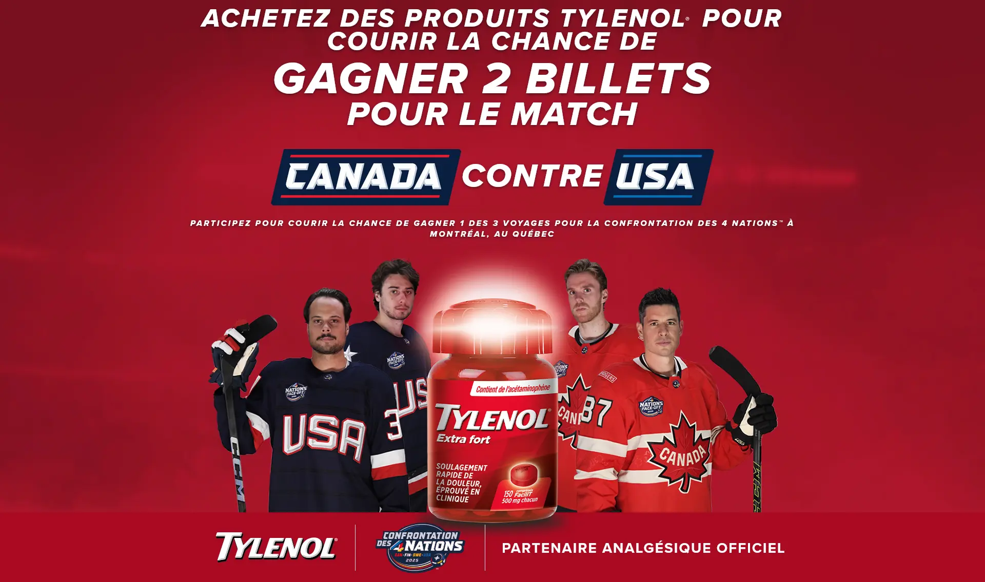 Concours Tylenol Confrontation des 4 Nations 2025 - ConcoursEtc